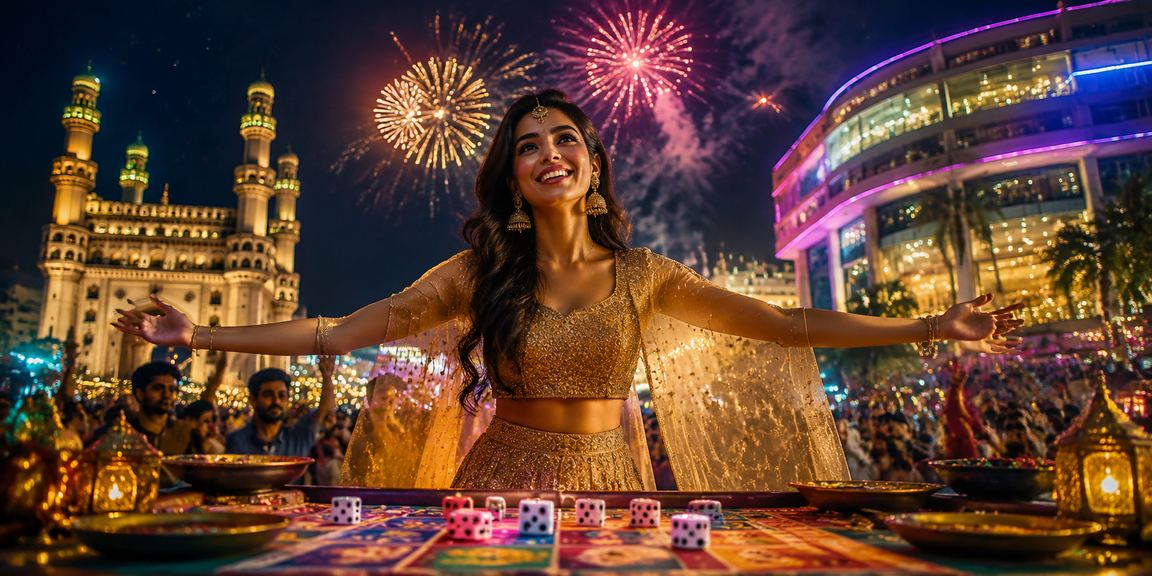 Responsible gaming with traditional dice game near Charminar Hyderabad